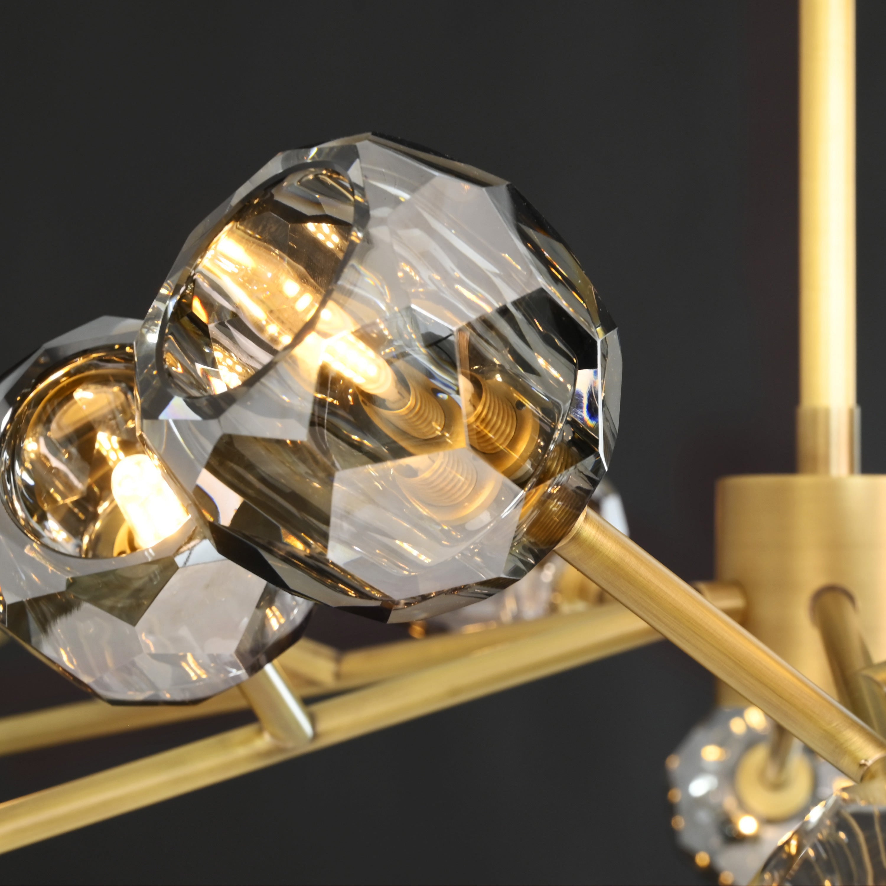Lumerae 48 Inch Sputnik Globe Smoked Crystal Chandelier