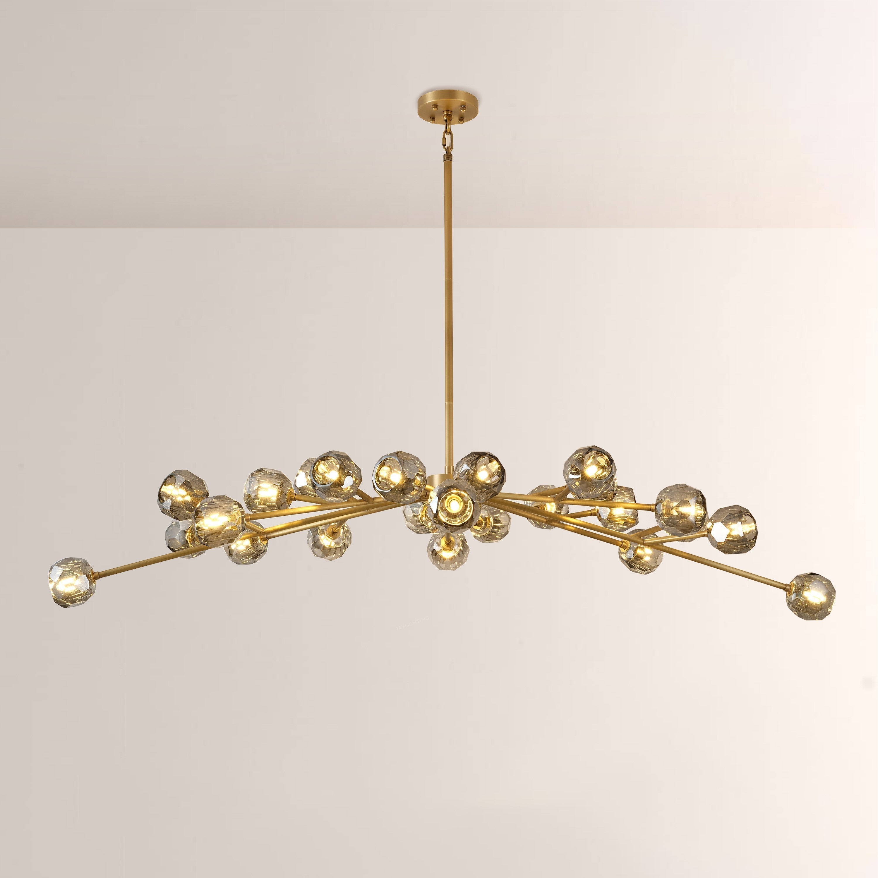 Lumerae 72 Inch Oval Sputnik Globe Smoked Crystal Chandelier