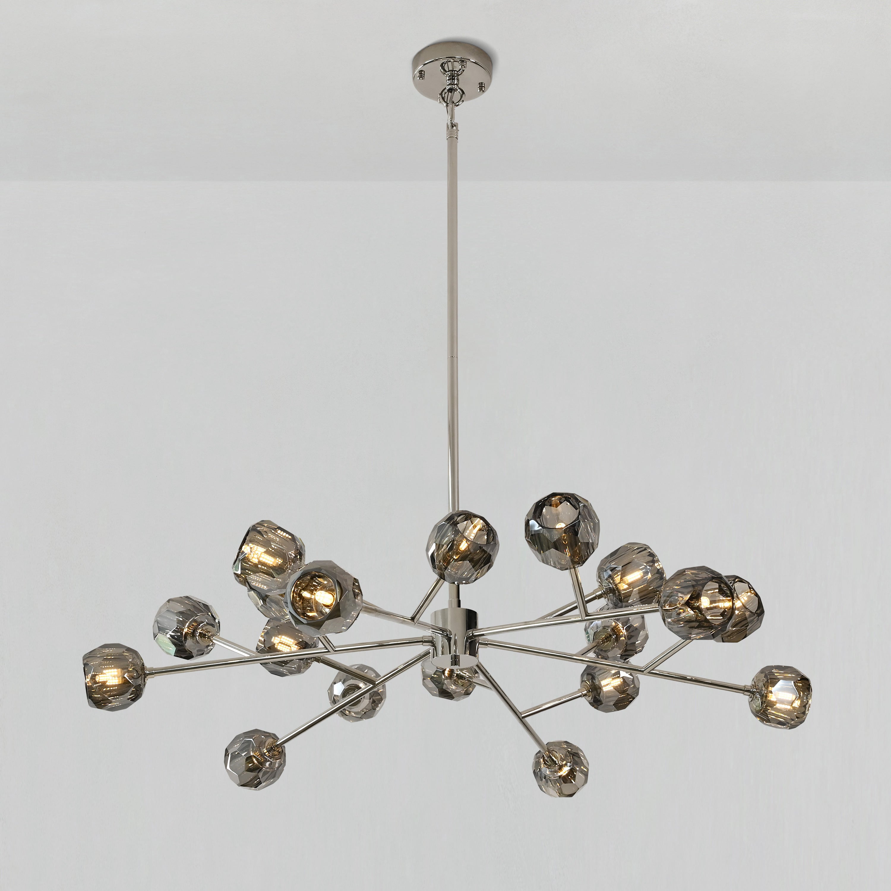 Lumerae 48 Inch Sputnik Globe Smoked Crystal Chandelier
