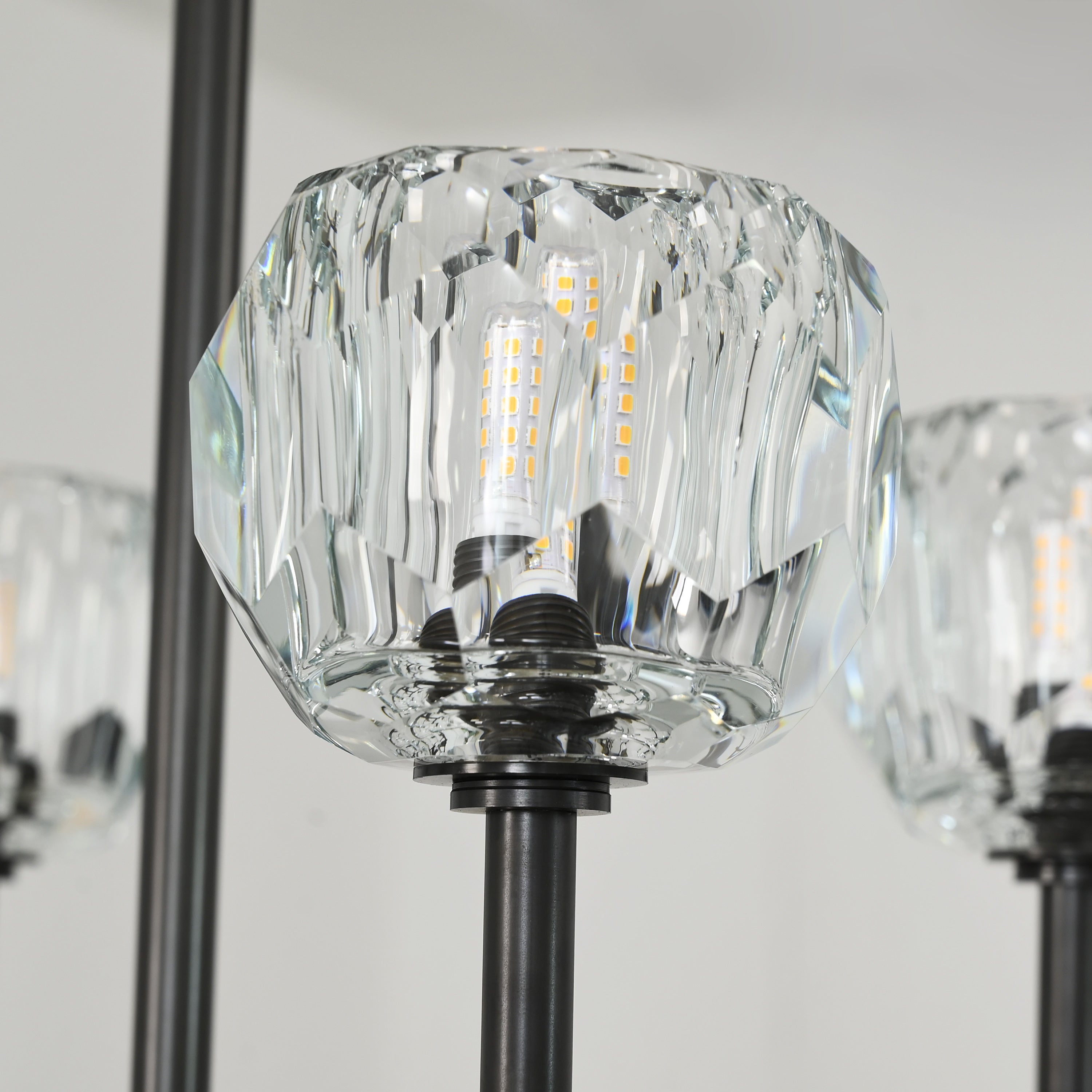 Lumerae 60 Inch Globe Crystal Double Linear Chandelier