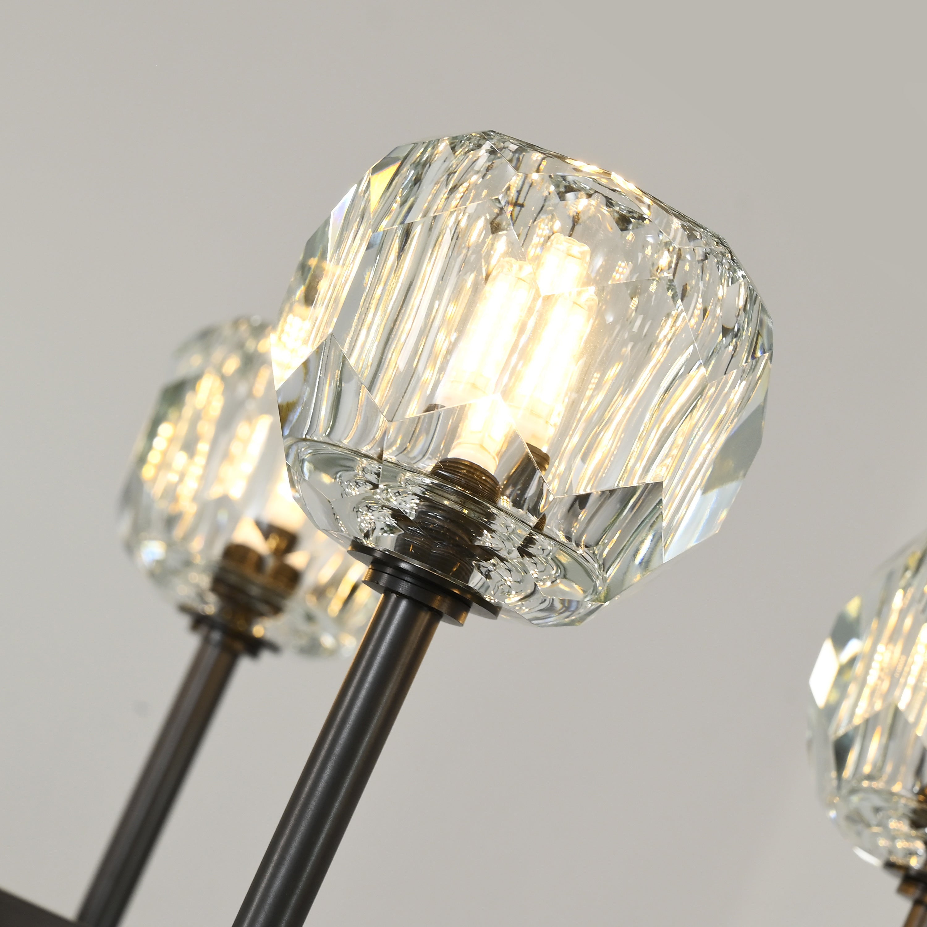 Lumerae 60 Inch Globe Crystal Double Linear Chandelier