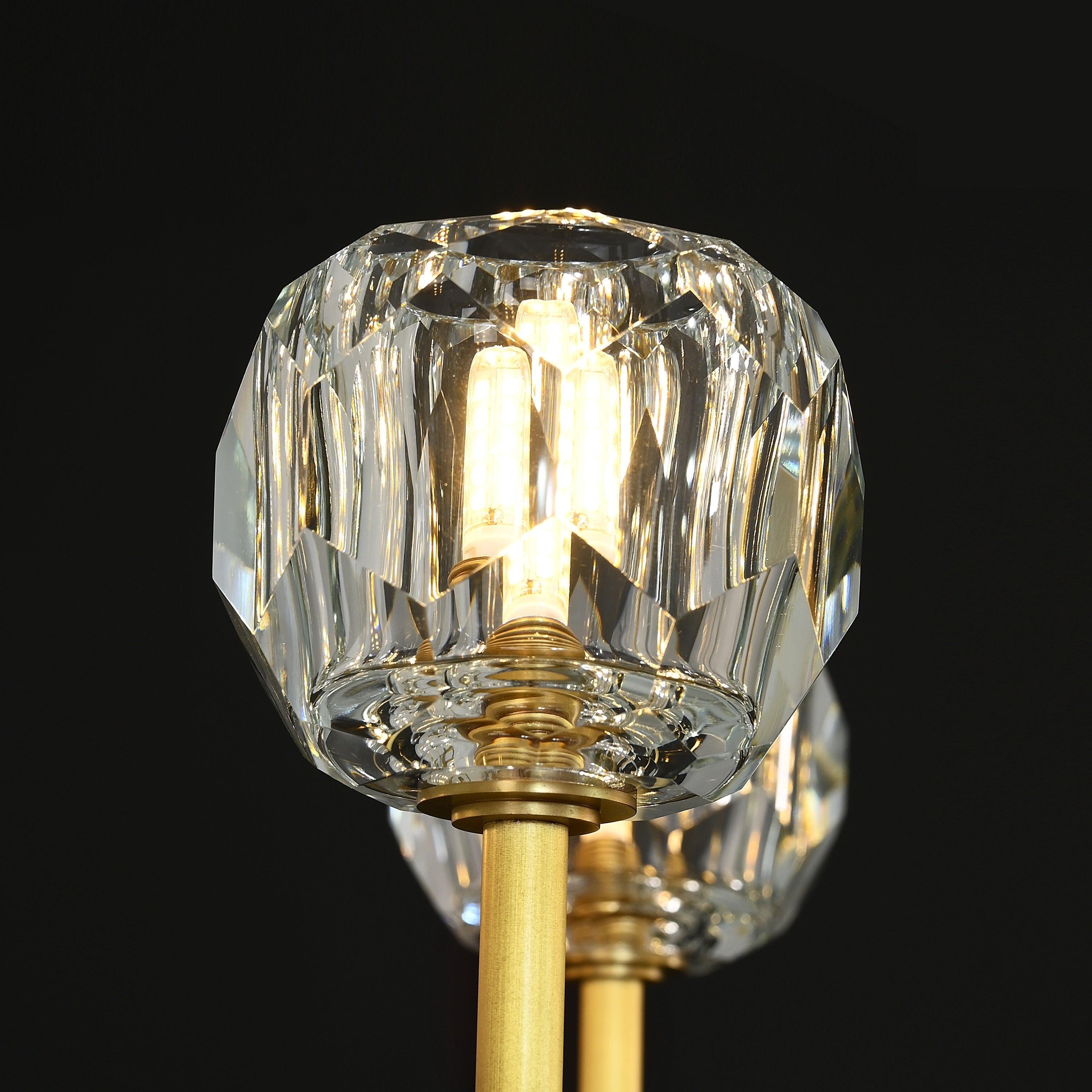 Lumerae 60 Inch Globe Crystal Double Linear Chandelier