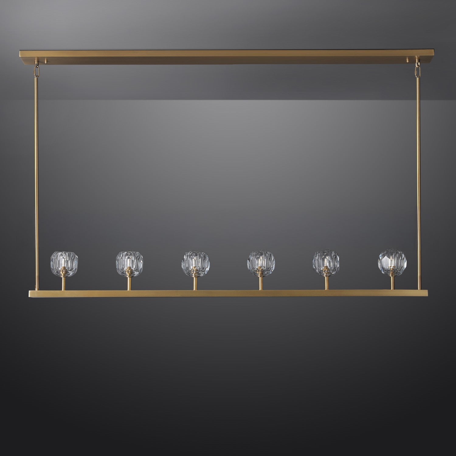 Lumerae 60 Inch Globe Crystal Linear Chandelier