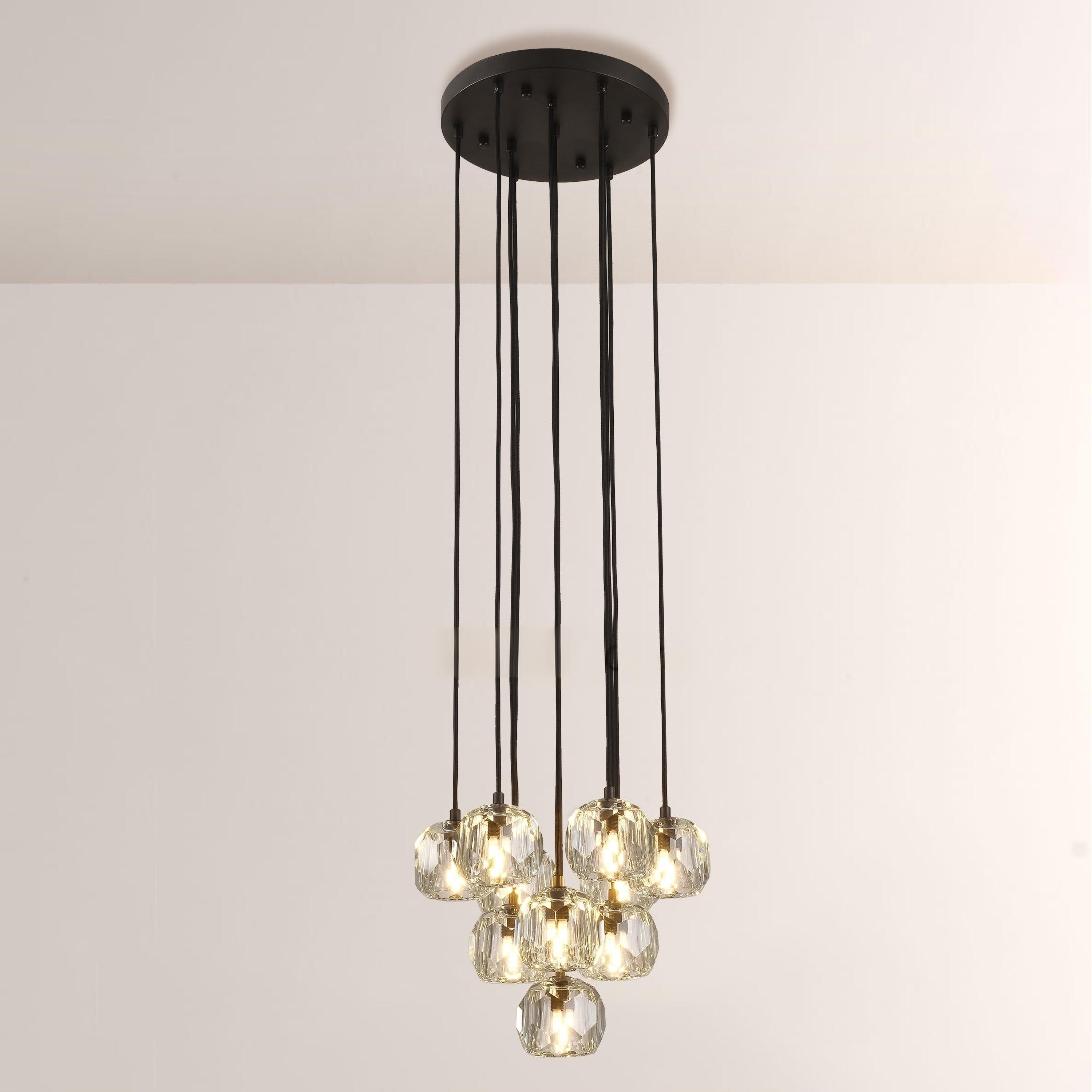 Lumerae 14 Inch Globe Crystal Cascading Chandelier