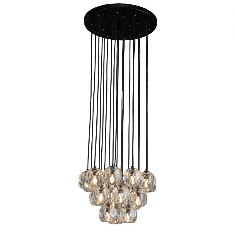 Lumerae 19 Inch Globe Crystal Cascading Chandelier