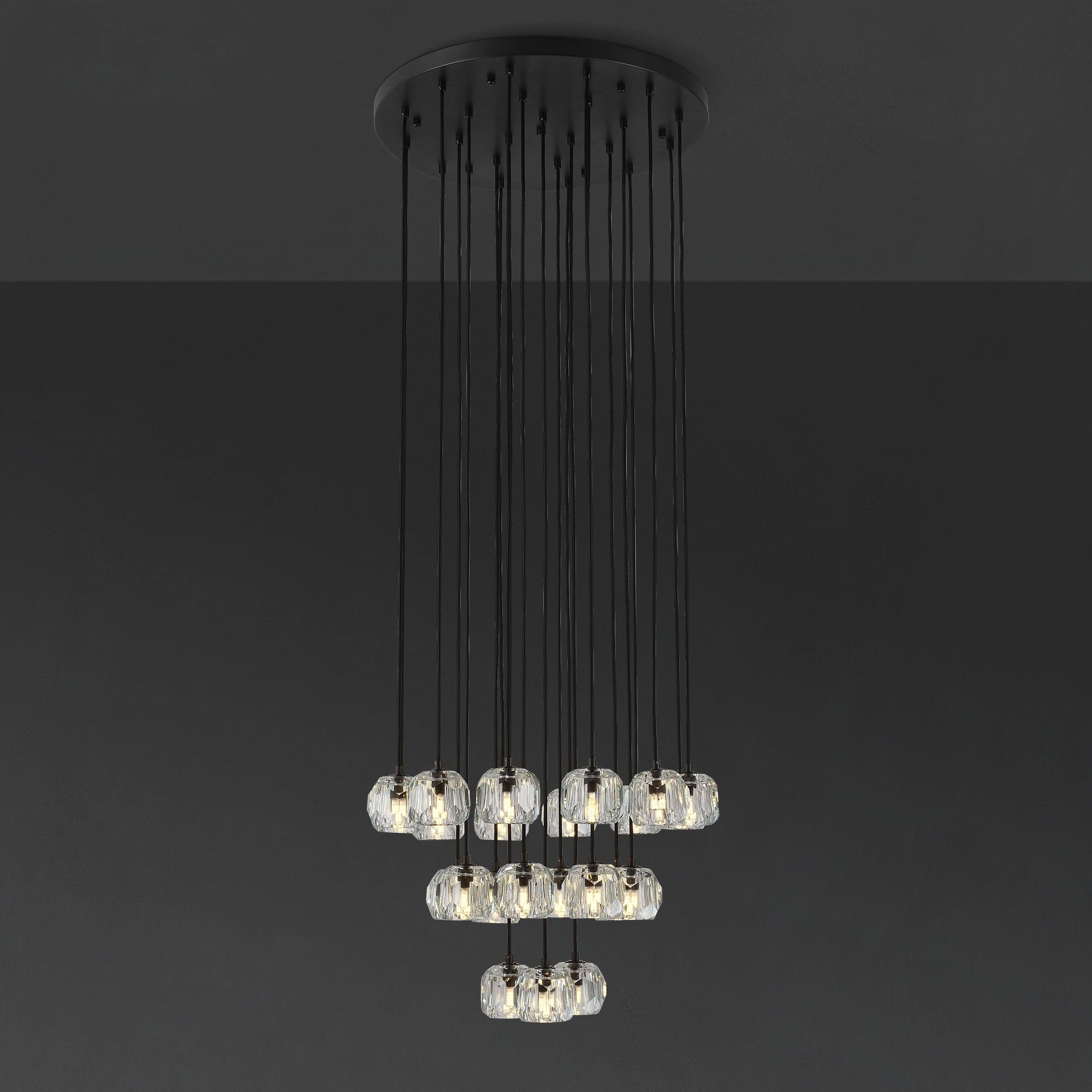 Lumerae 24 Inch Globe Crystal Cascading Chandelier