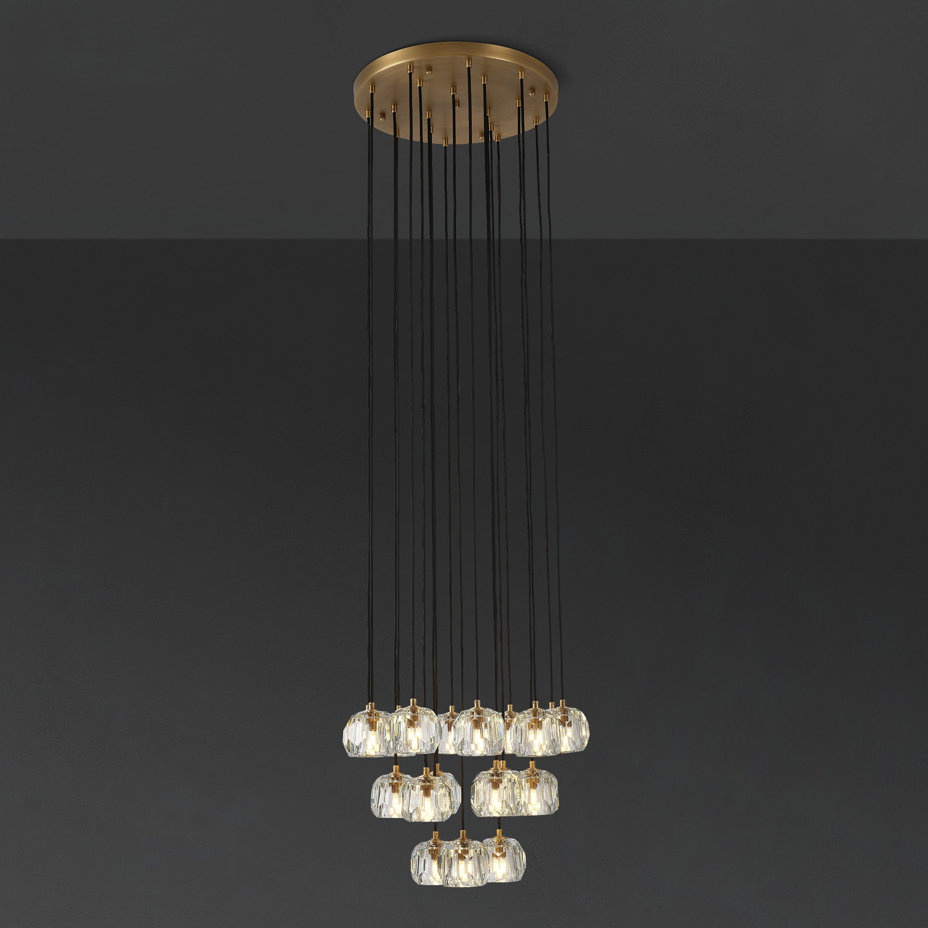 Lumerae 19 Inch Globe Crystal Cascading Chandelier