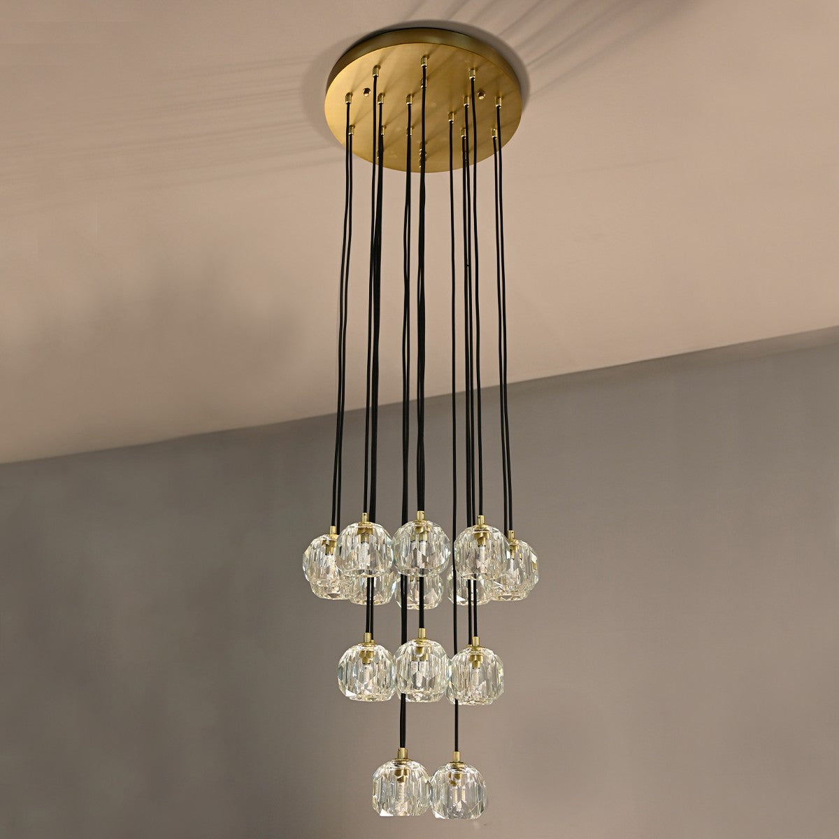 Lumerae 19 Inch Globe Crystal Cascading Chandelier