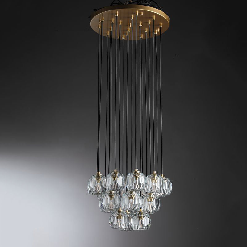 Lumerae 19 Inch Globe Crystal Cascading Chandelier