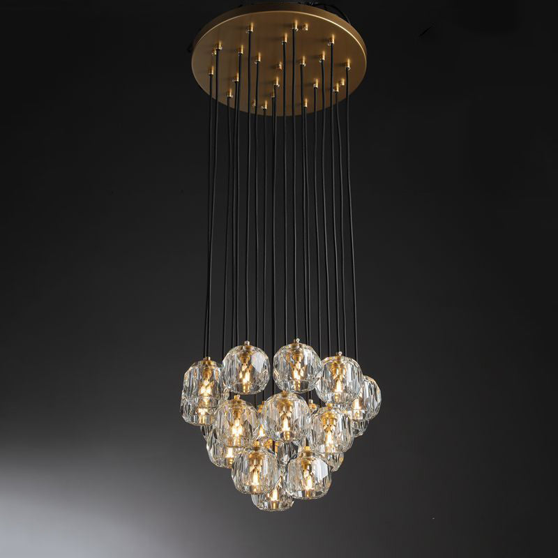 Lumerae 19 Inch Globe Crystal Cascading Chandelier