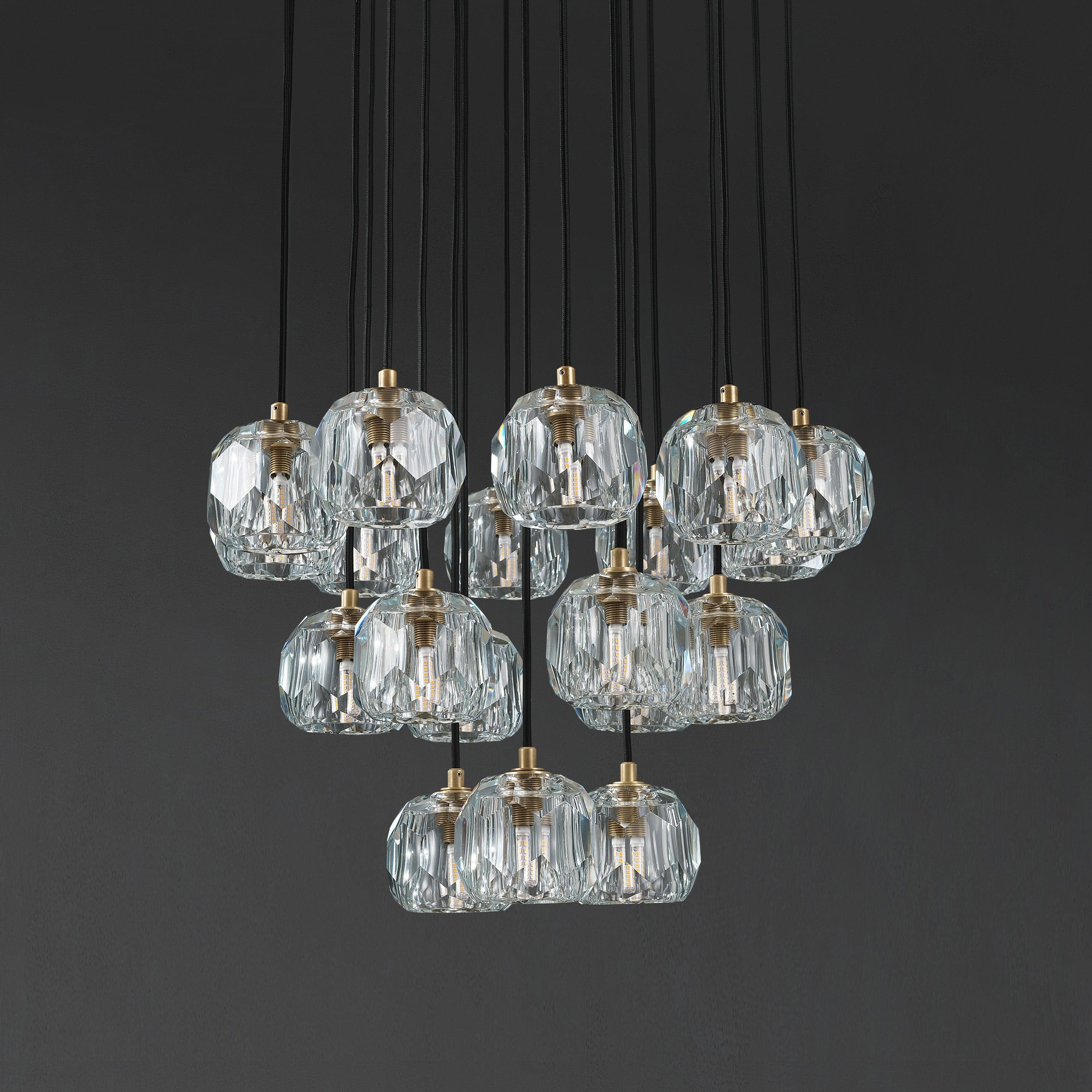 Lumerae 19 Inch Globe Crystal Cascading Chandelier