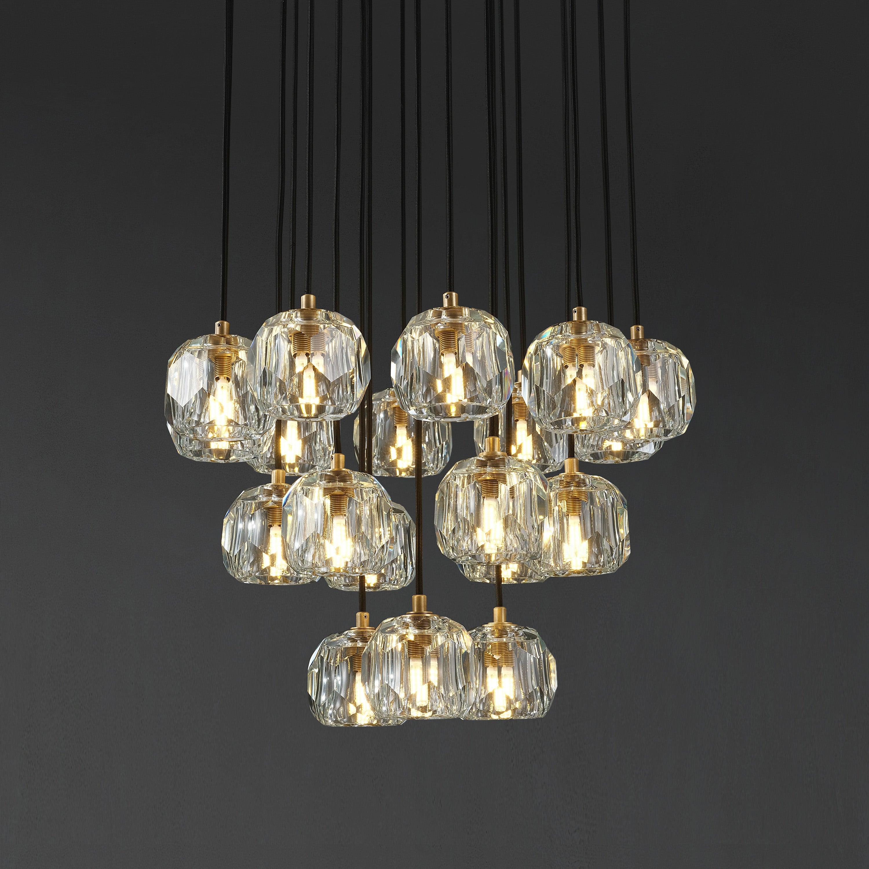Lumerae 19 Inch Globe Crystal Cascading Chandelier