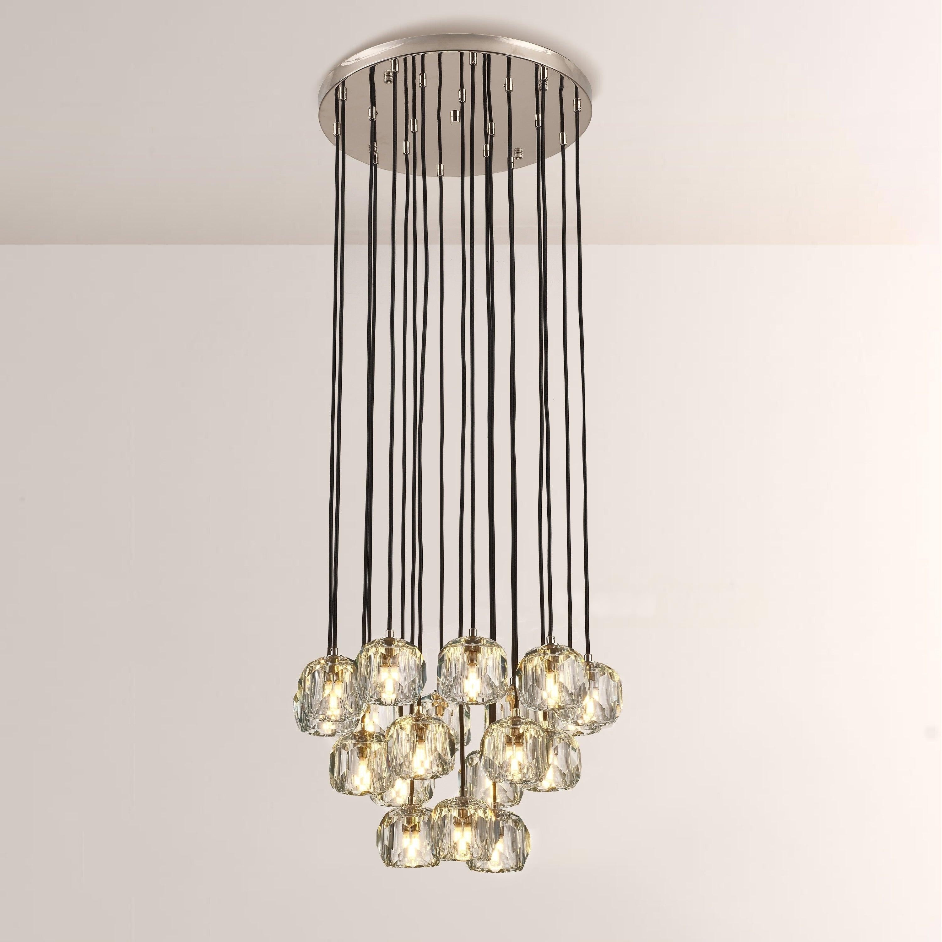 Lumerae 19 Inch Globe Crystal Cascading Chandelier