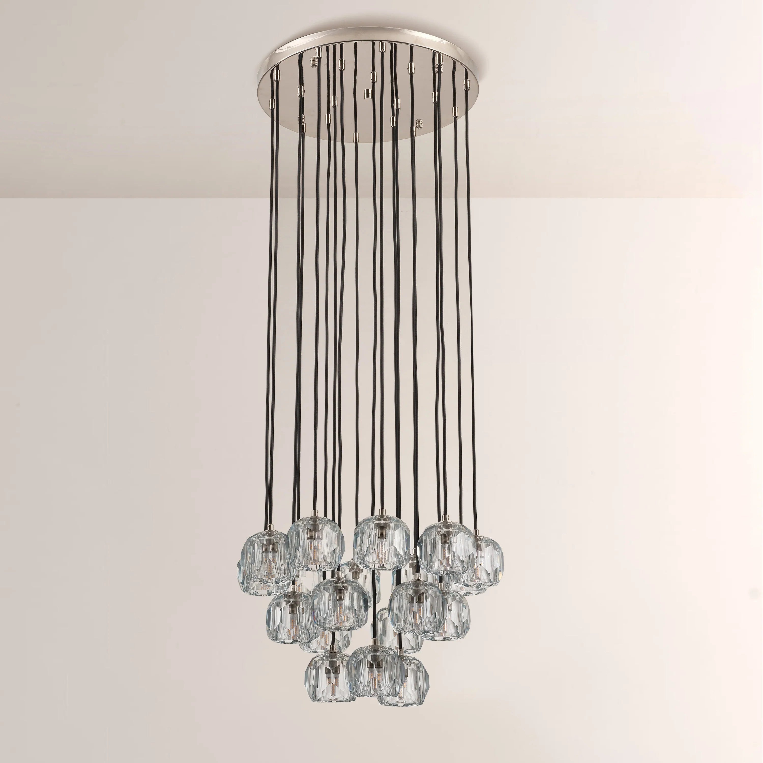 Lumerae 19 Inch Globe Crystal Cascading Chandelier