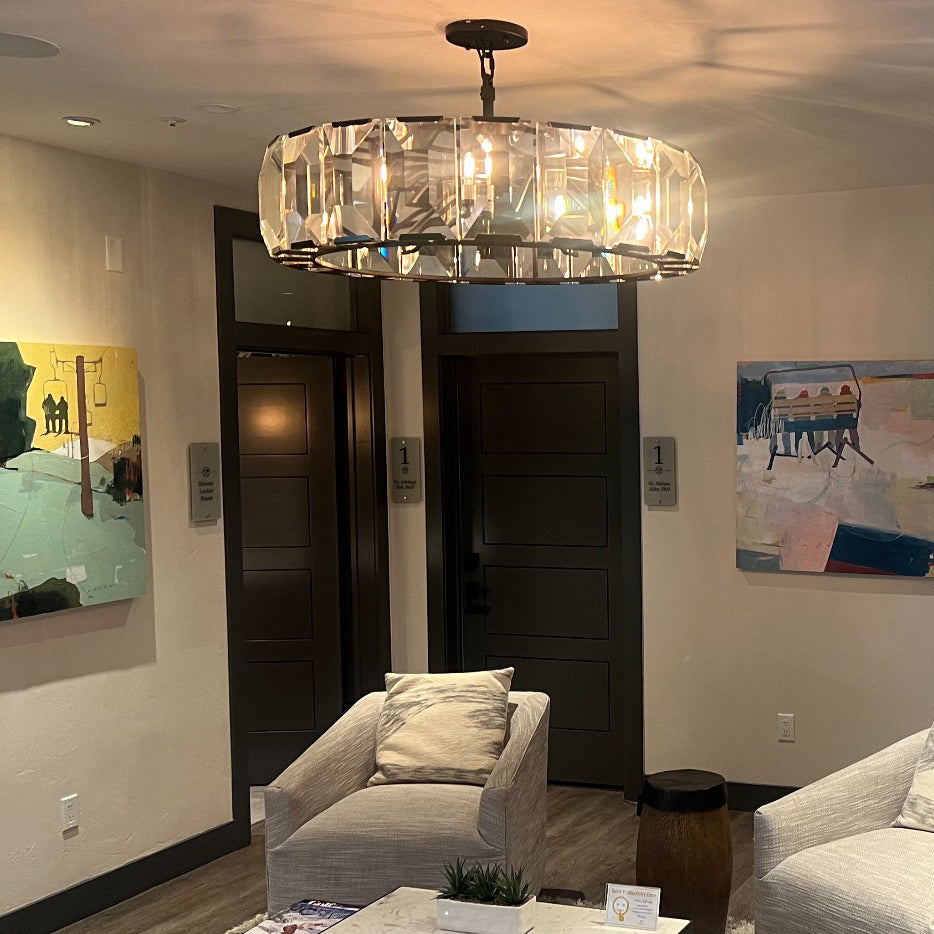 Norvain 43 Inch Crystal Round Chandelier