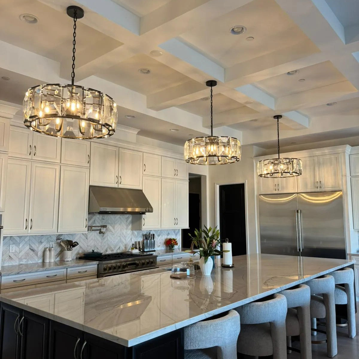 Norvain 31 Inch Crystal Round Chandelier