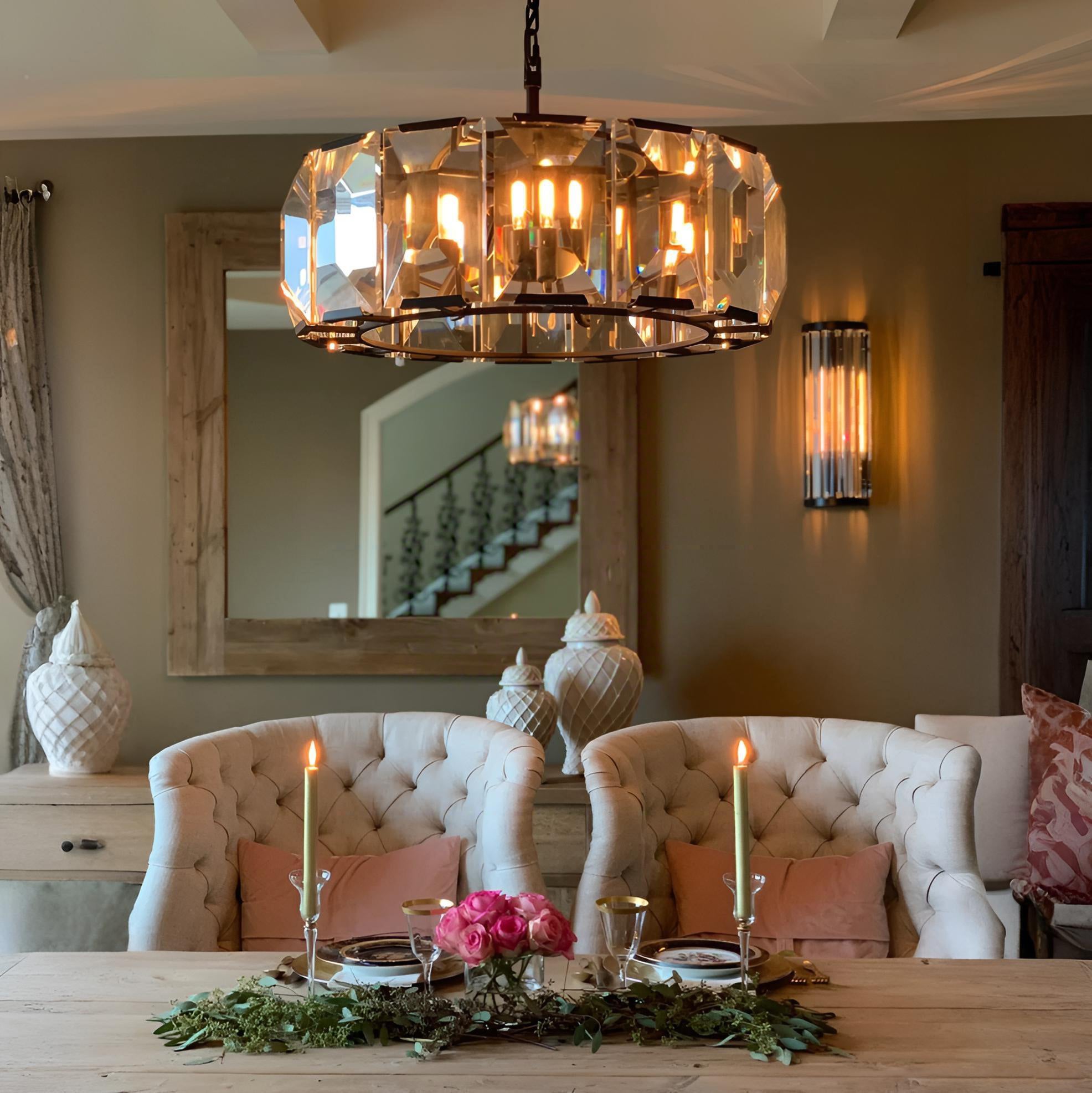 Norvain 31 Inch Crystal Round Chandelier