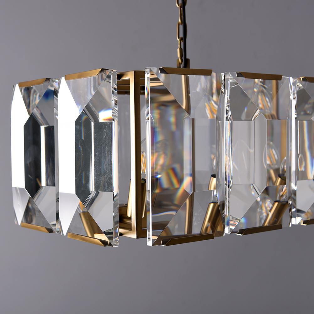 Norvain 42 Inch Crystal Rectangular Chandelier