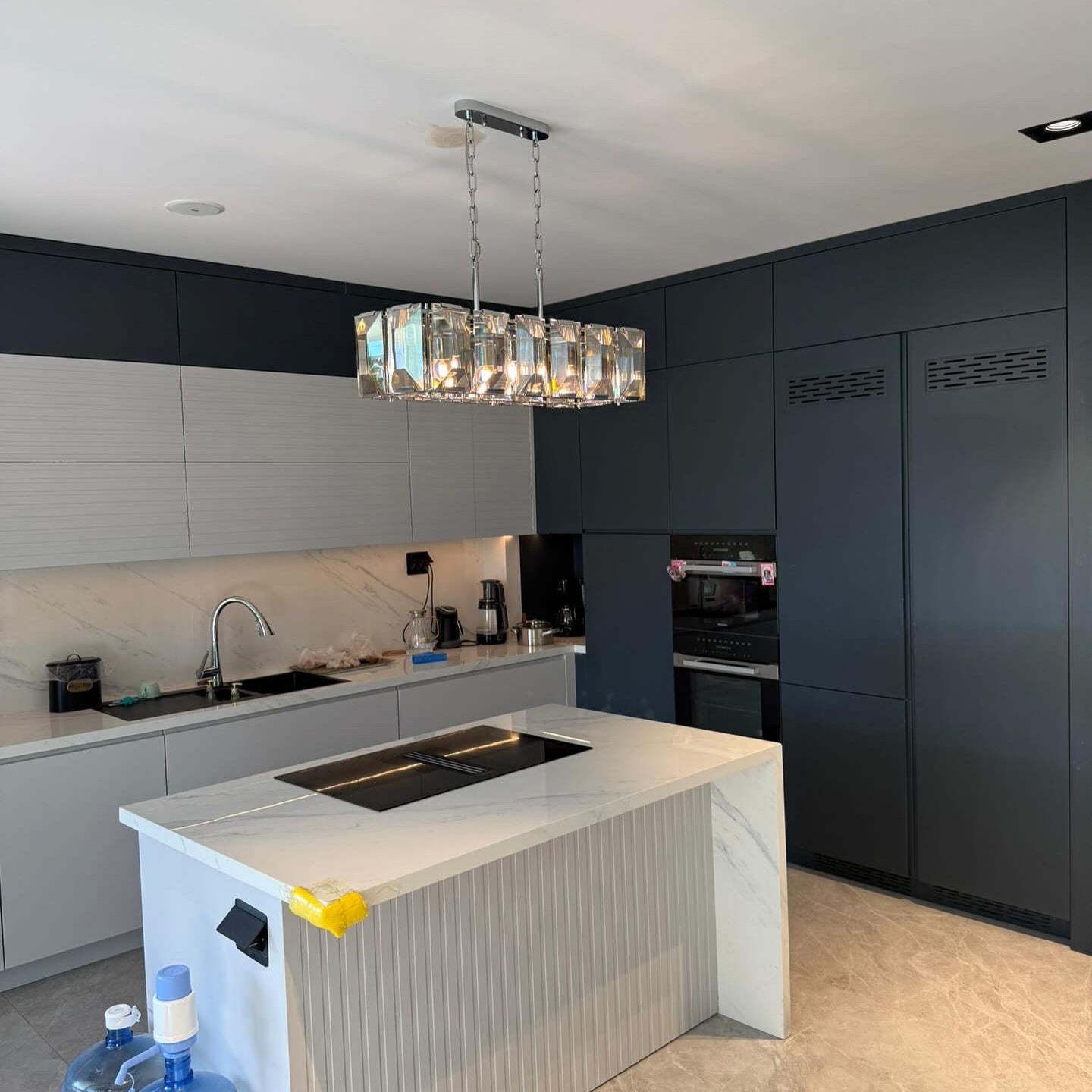 Norvain 42 Inch Crystal Rectangular Chandelier