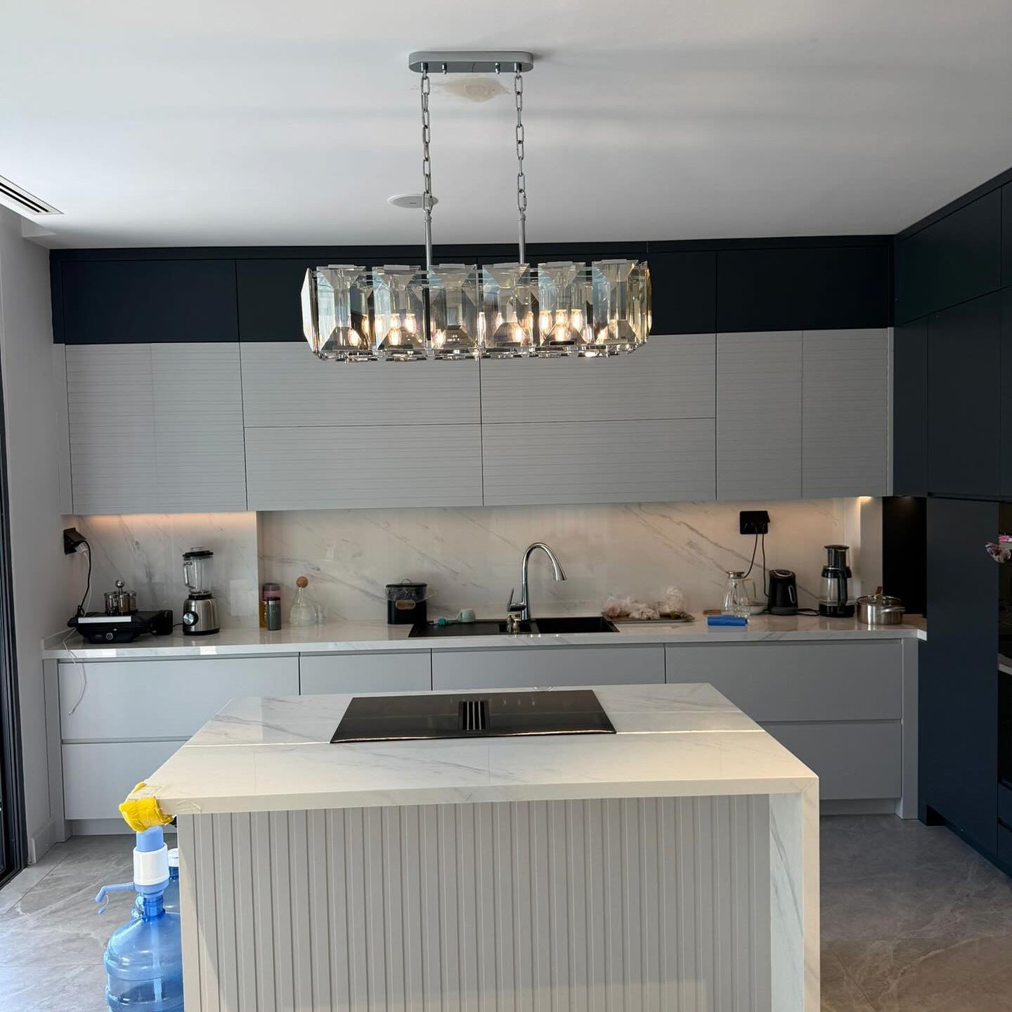 Norvain 42 Inch Crystal Rectangular Chandelier