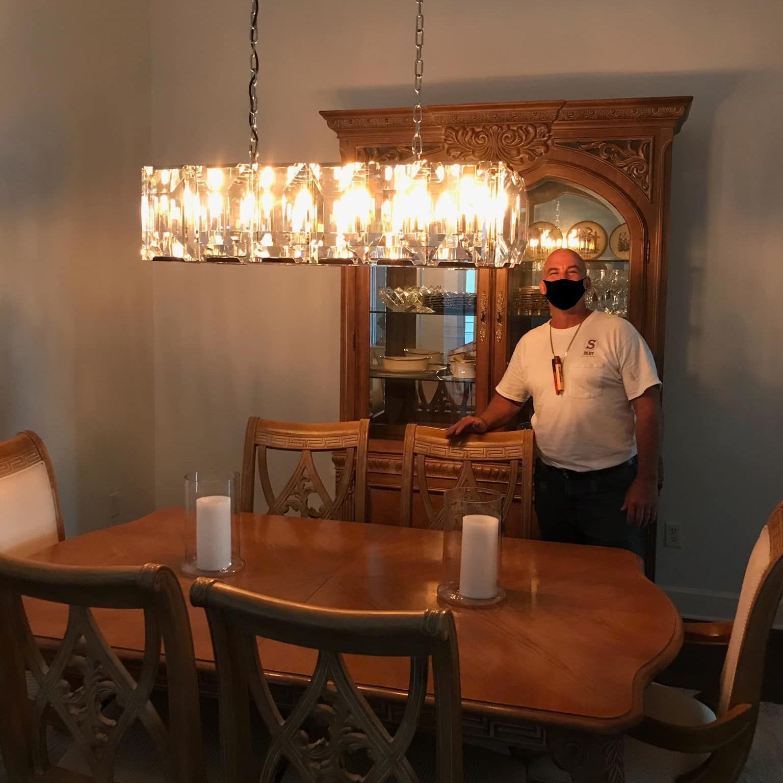 Norvain 42 Inch Crystal Rectangular Chandelier