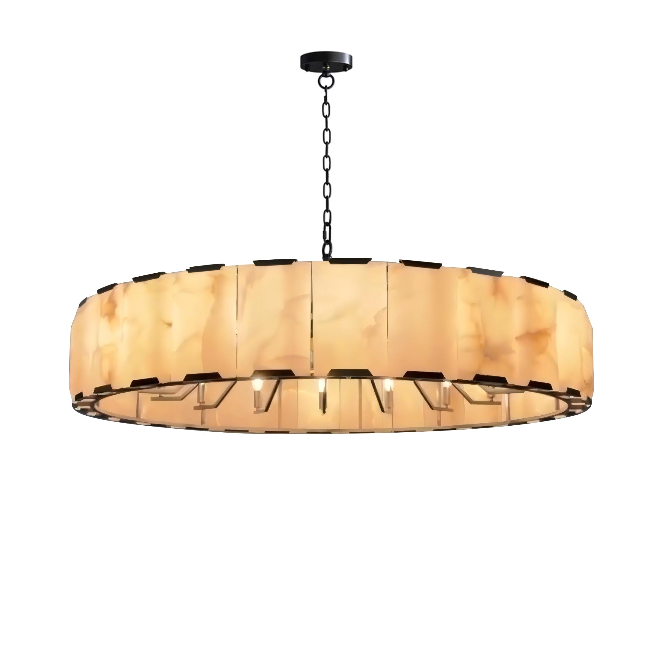 Norvain 60 Inch Alabaster Round Chandelier