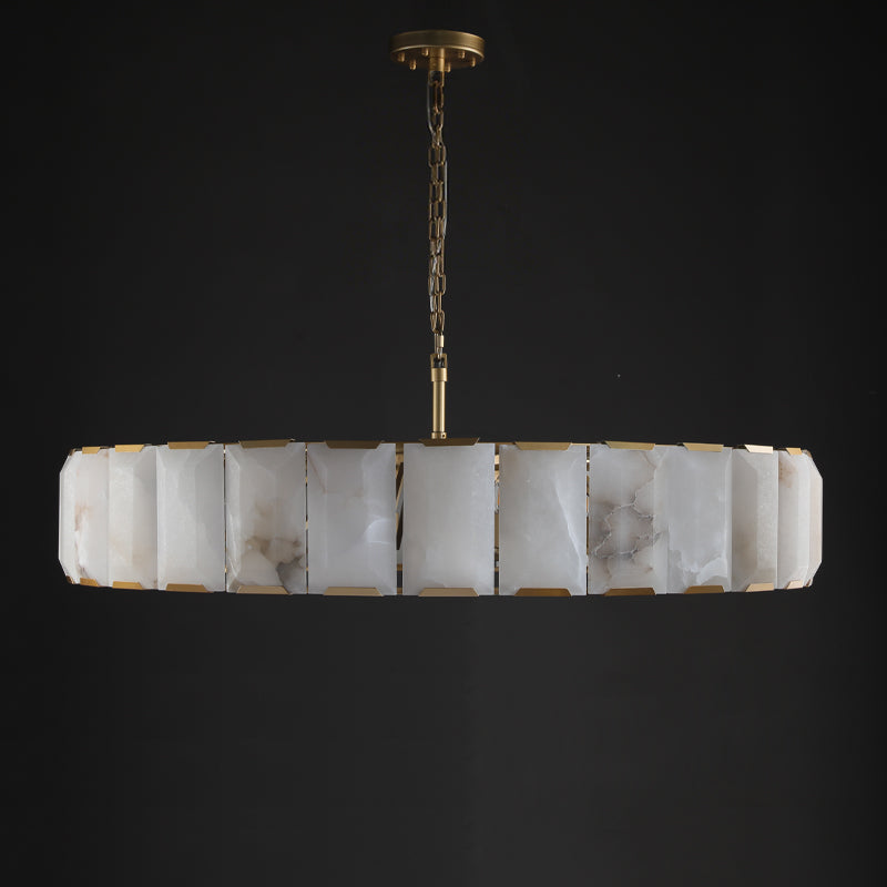 Norvain 60 Inch Alabaster Round Chandelier