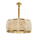 Norvain 24 Inch Alabaster Round Chandelier
