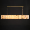 Norvain 74 Inch Alabaster Rectangular Chandelier