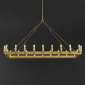 Elaris 52 Inch Tubular Candle Rectangular Chandelier