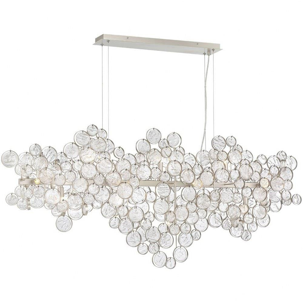 Trento Clustered Glass Linear Chandelier 55"