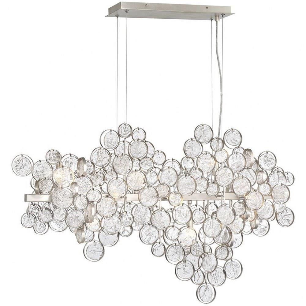 Trento Clustered Glass Linear Chandelier 55"