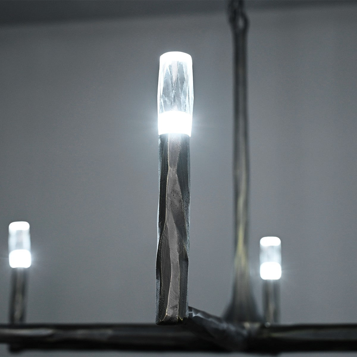 Aurevon 36 Inch Forged Candlestick Arm Chandelier