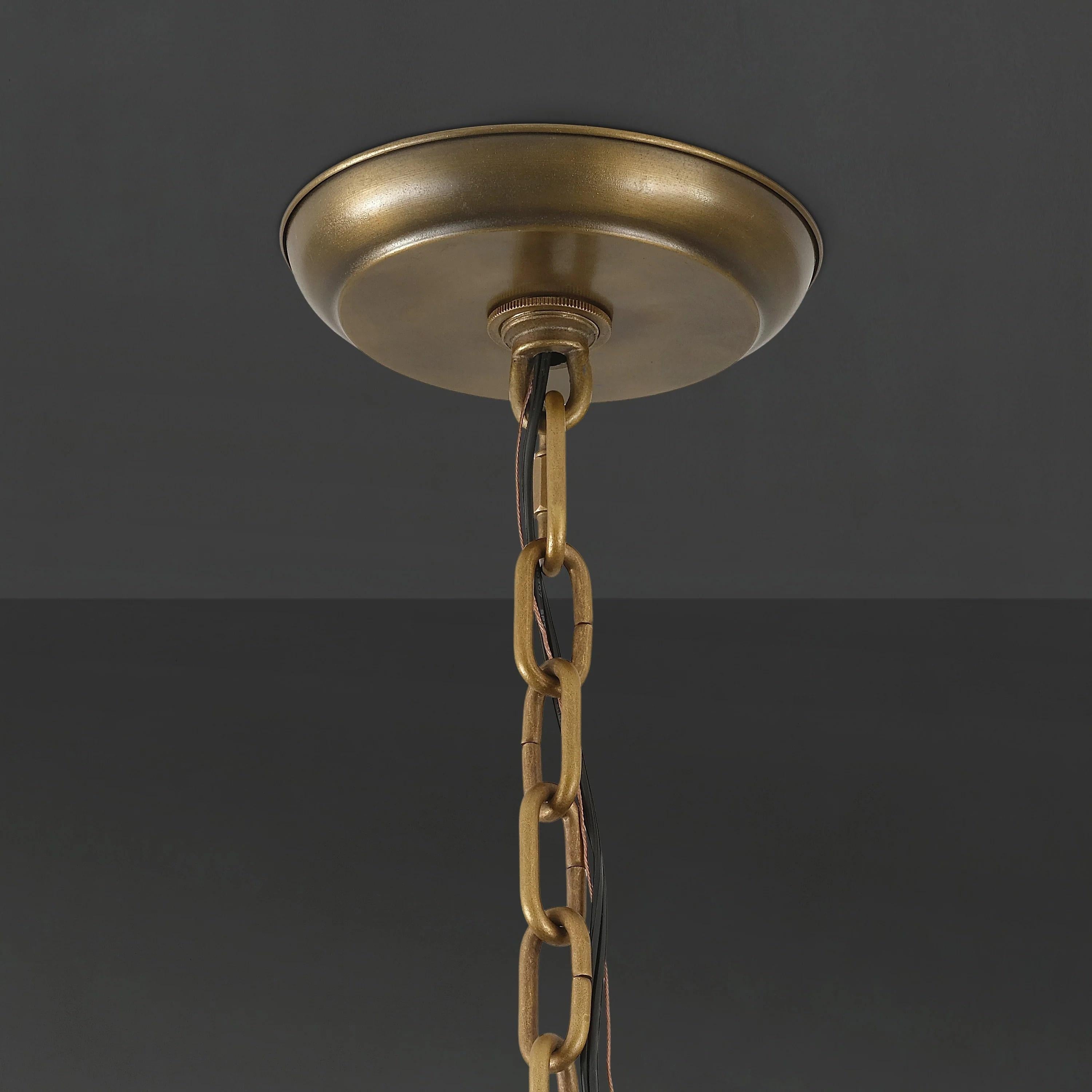 Aurevon 36 Inch Forged Candlestick Arm Chandelier