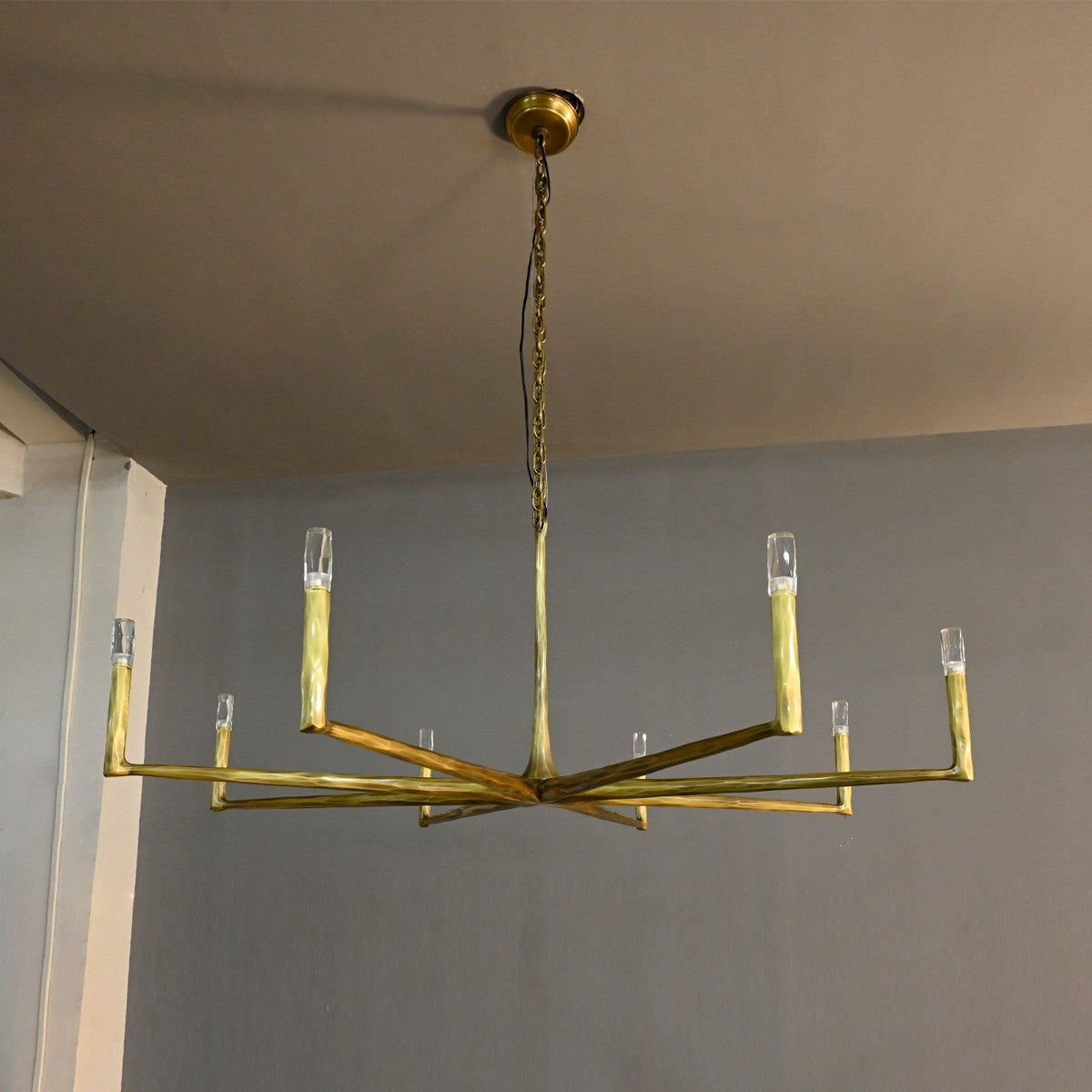 Aurevon 60 Inch Forged Candlestick Arm Chandelier