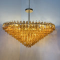 Chara 62" Amber Murano Glass Tiered Chandelier