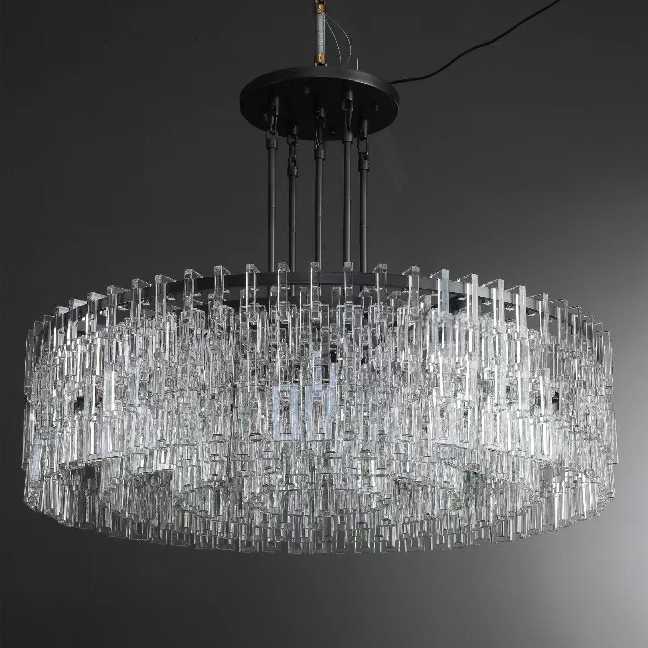 Virelle 48 Inch Chain Crystal Round Chandelier