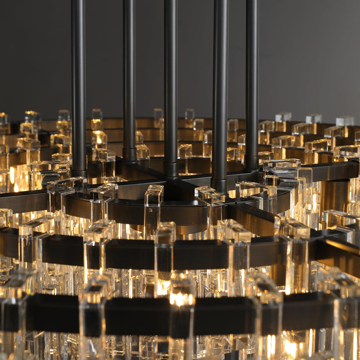 Virelle 48 Inch Chain Crystal Round Chandelier