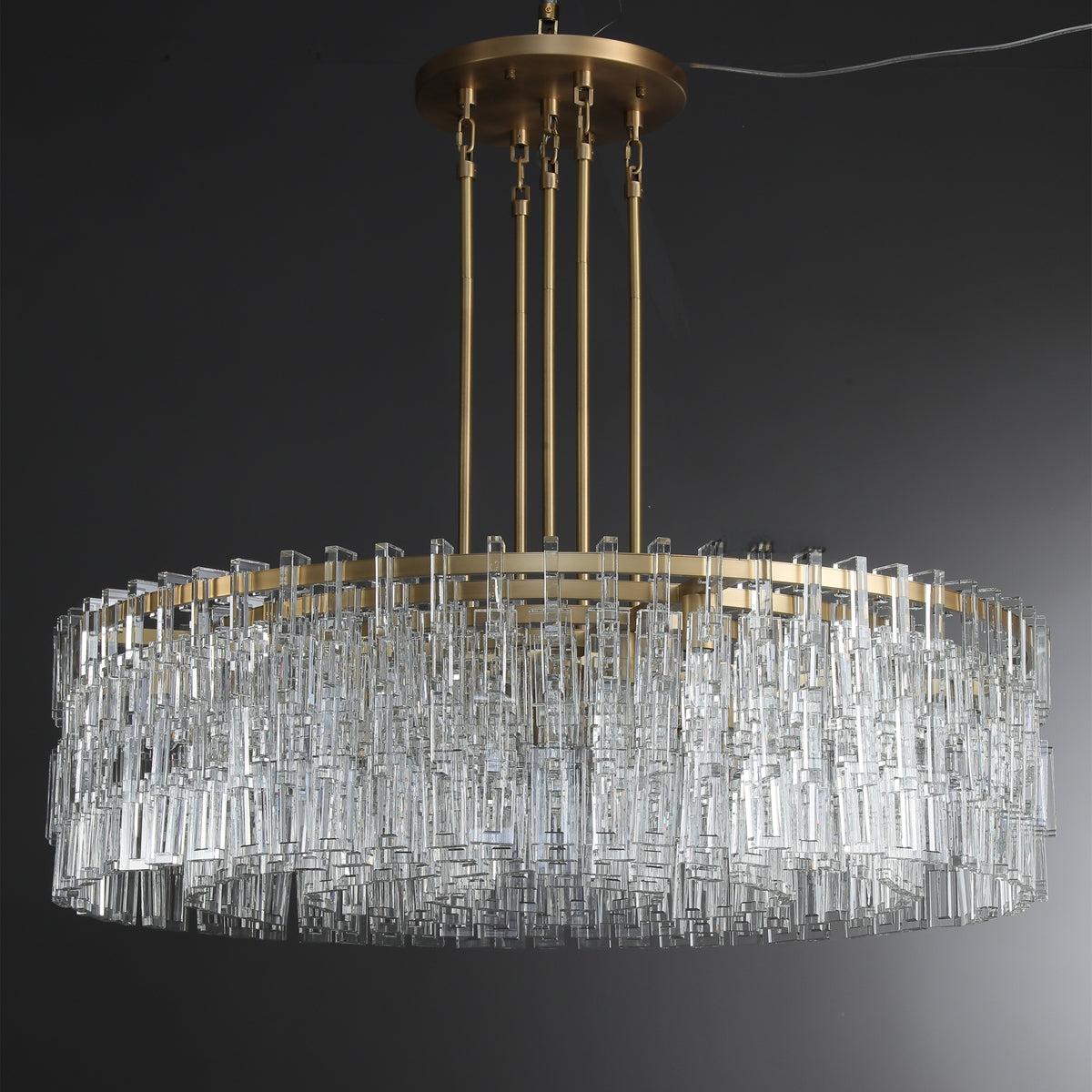 Virelle 48 Inch Chain Crystal Round Chandelier