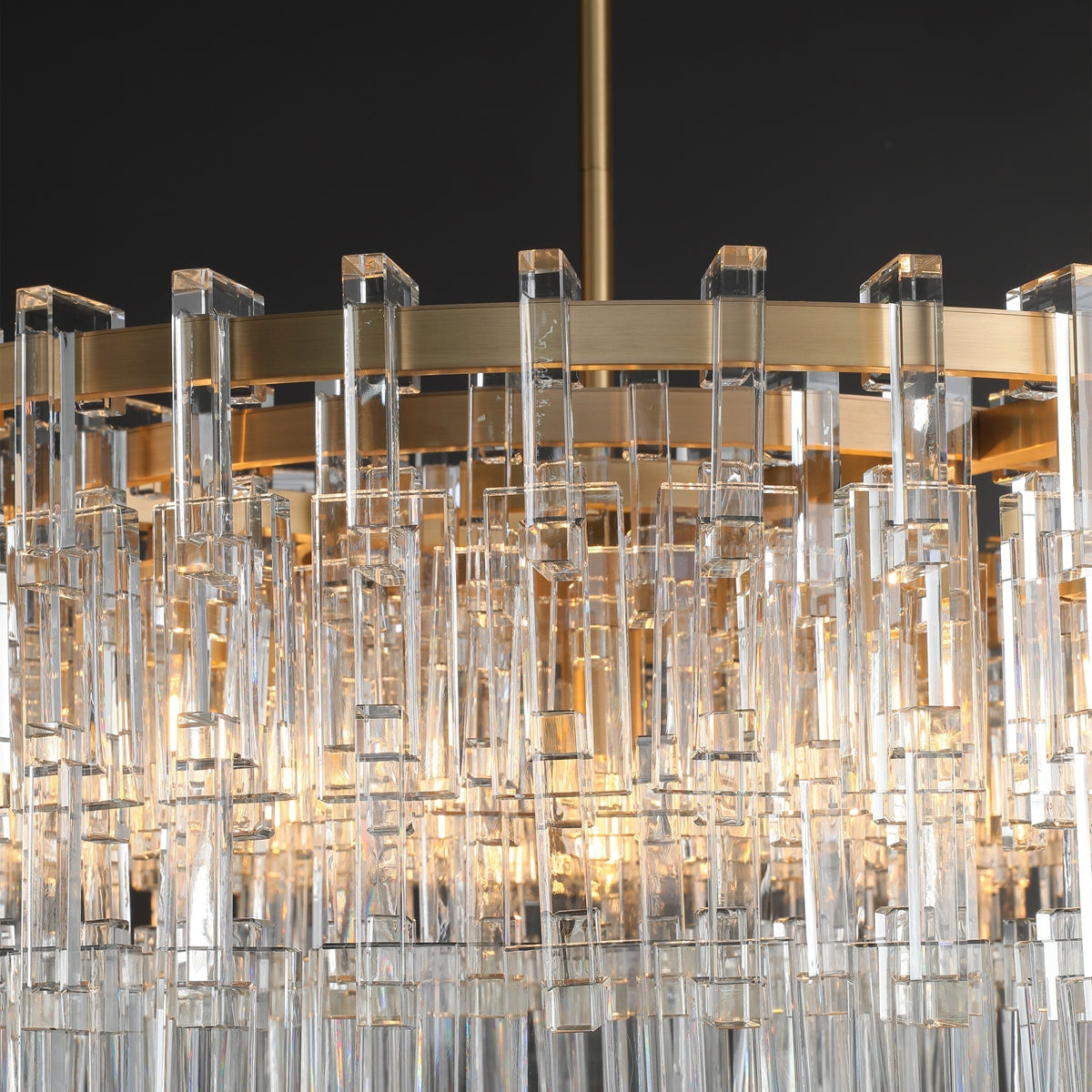 Virelle 36 Inch Chain Crystal Round Chandelier