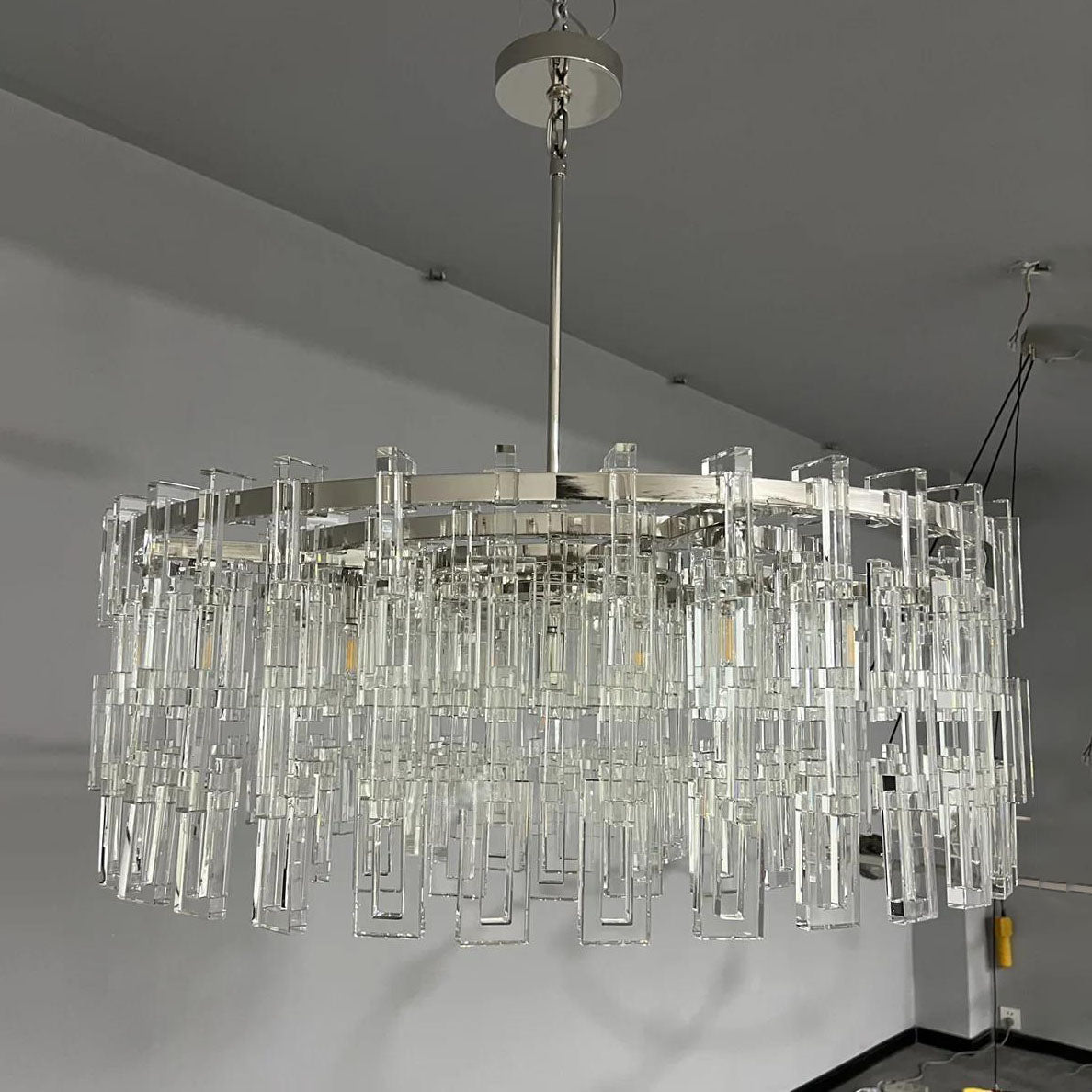 Virelle 36 Inch Chain Crystal Round Chandelier