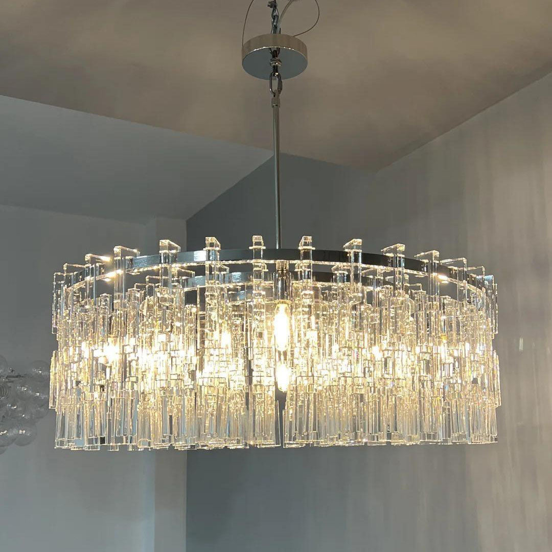 Virelle 36 Inch Chain Crystal Round Chandelier