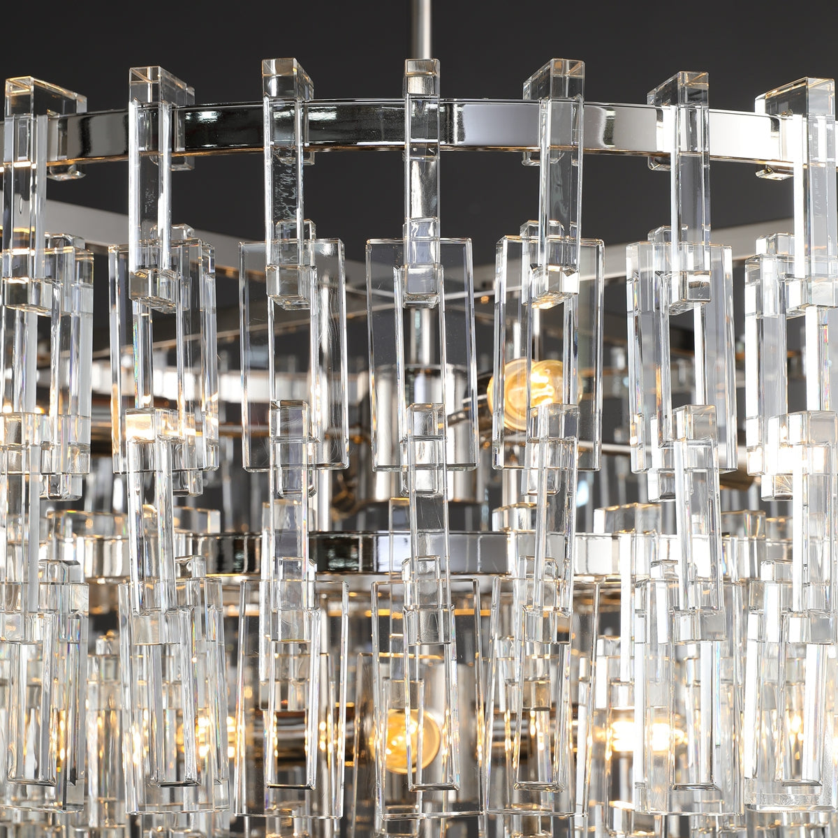 Virelle 36 Inch Chain Crystal Round Chandelier
