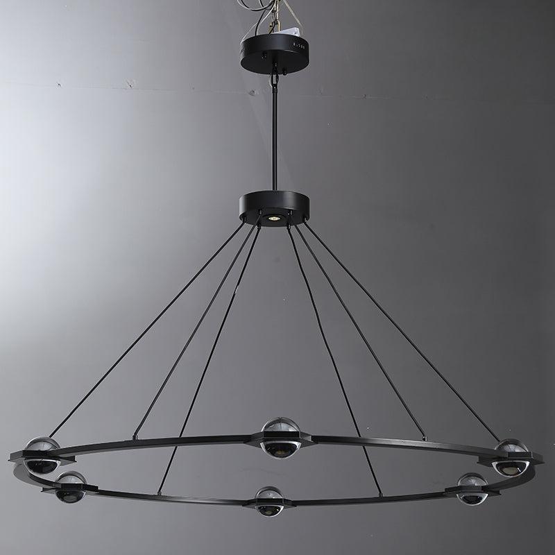 Caldris 60 Inch Globe Crystal Ring Chandelier