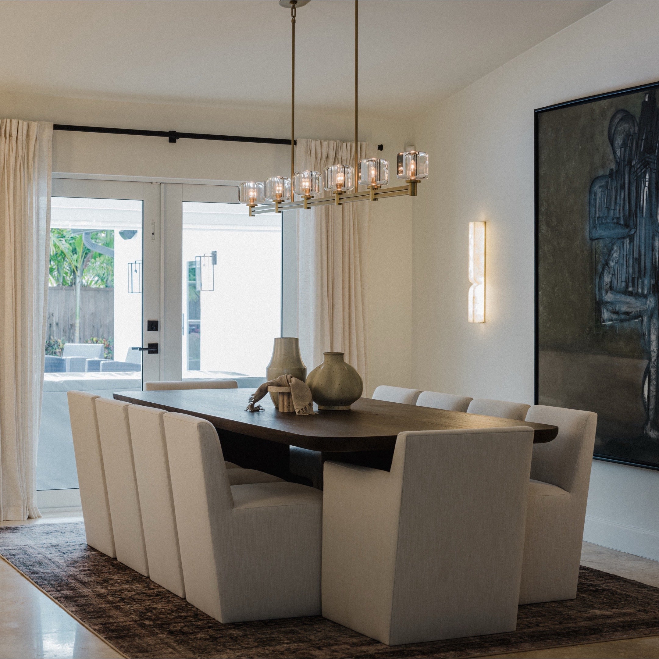Ardorin 72 Inch Linear Candle Crystal Chandelier