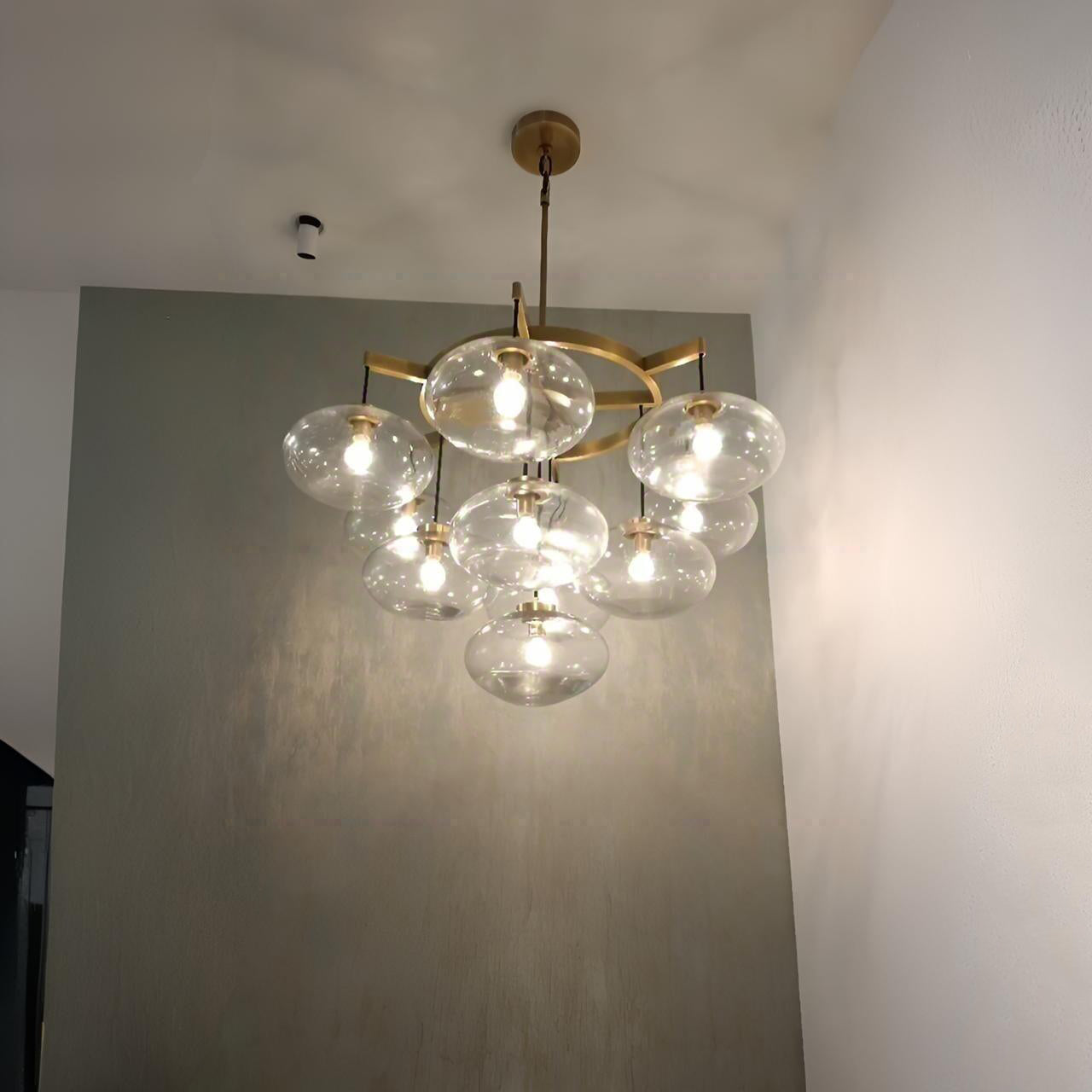 Velmora 36 Inch Clear Glass Bubble Chandelier