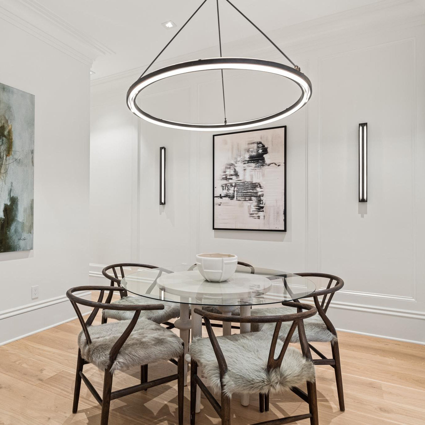 Knight 48 Inch Forged Iron Ring LED Chandelier
