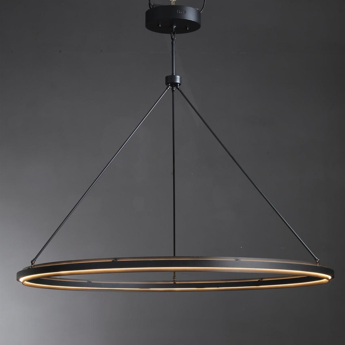 Kinght 48 Inch Forged Iron Ring LED Chandelier