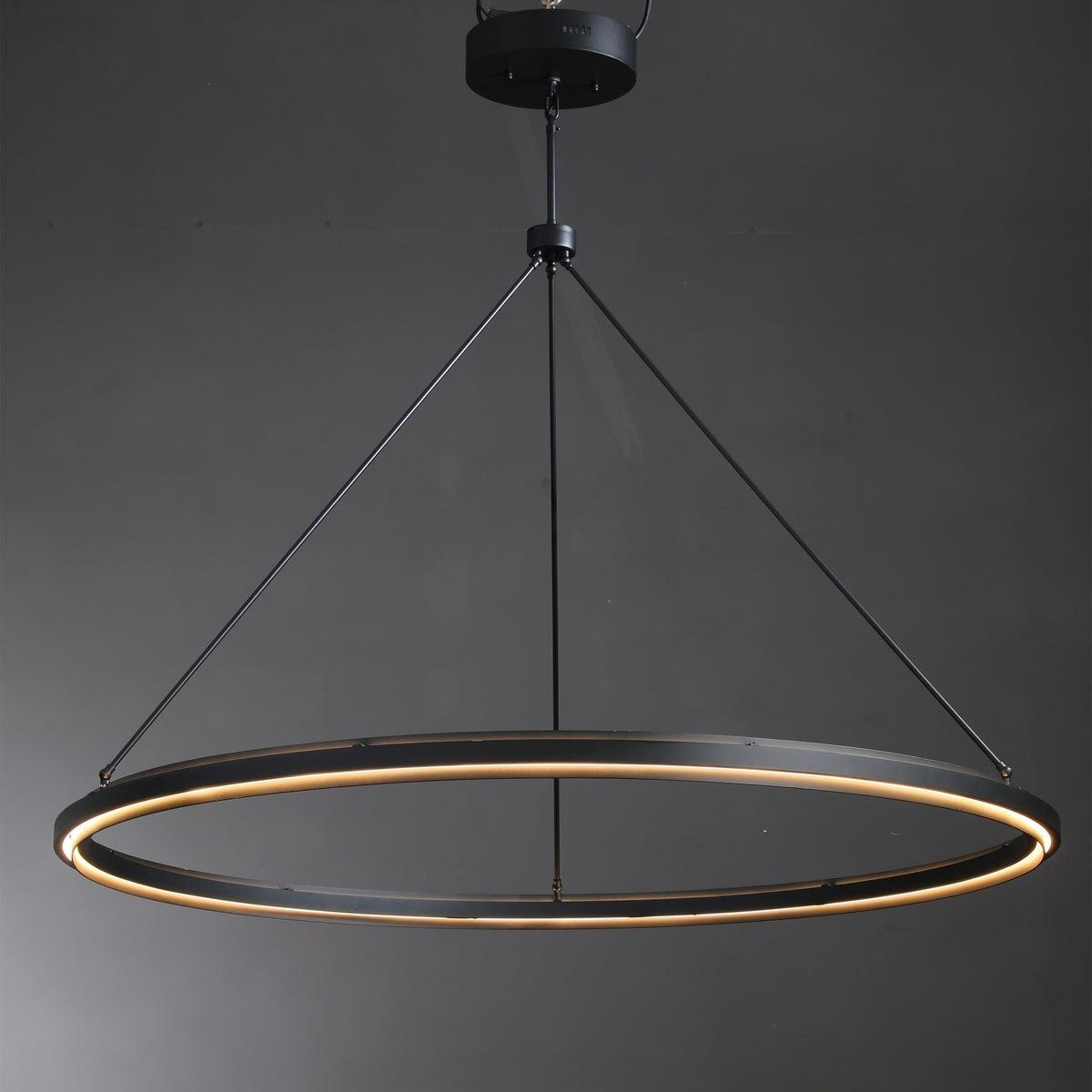 Kinght 48 Inch Forged Iron Ring LED Chandelier