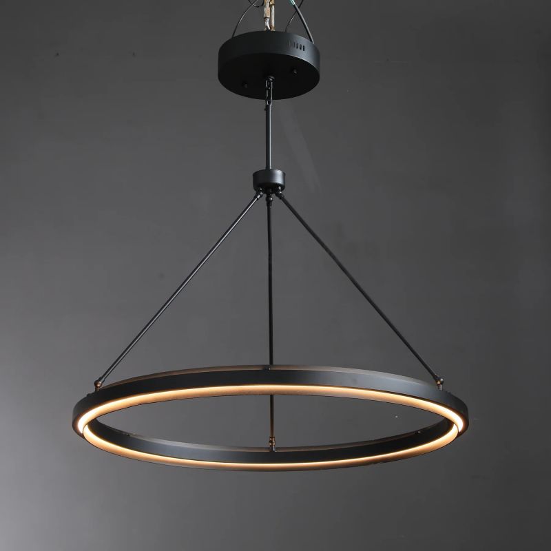 Kinght 36 Inch Forged Iron Ring LED Chandelier